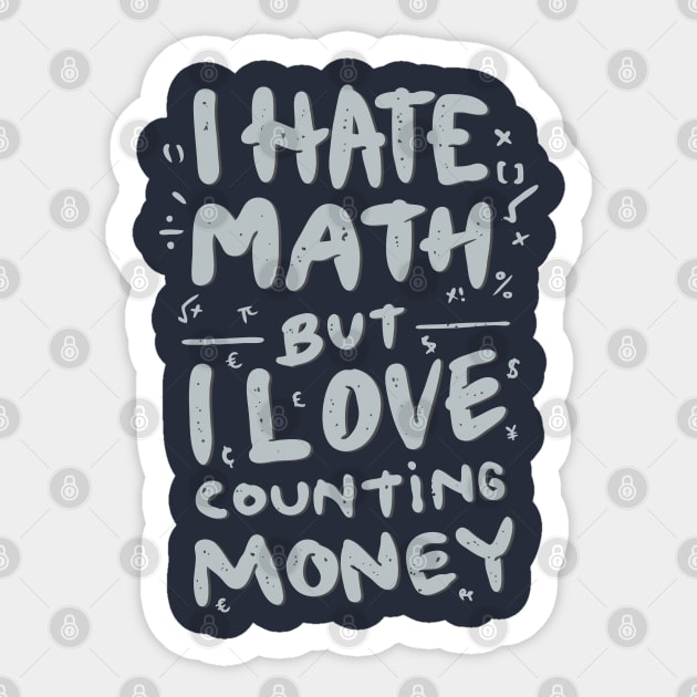 I Hate Math Sticker by VANARTEE